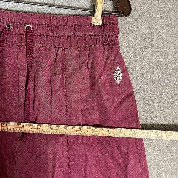 Free People Movement Ab Tracker Pants Womens Small Acai Wide Leg Split Flowy - Picture 9 of 16